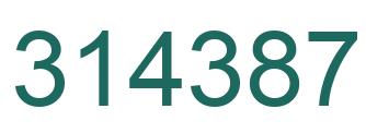 Number 314387 green image