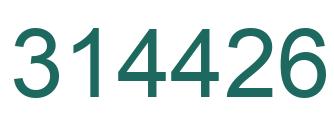 Number 314426 green image