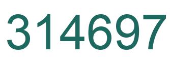 Number 314697 green image