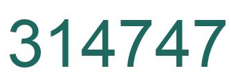 Number 314747 green image