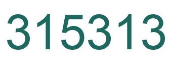 Number 315313 green image