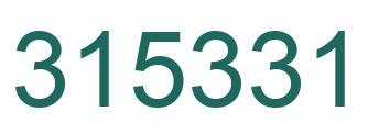 Number 315331 green image