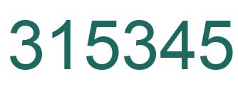 Number 315345 green image