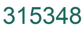 Number 315348 green image