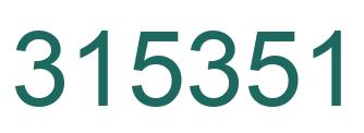 Number 315351 green image