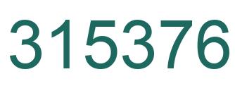 Number 315376 green image