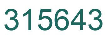 Number 315643 green image
