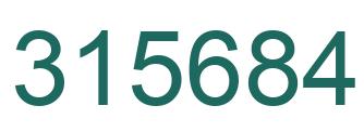 Number 315684 green image