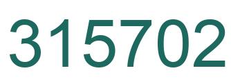 Number 315702 green image
