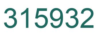 Number 315932 green image