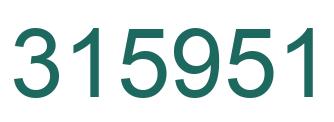 Number 315951 green image