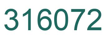 Number 316072 green image
