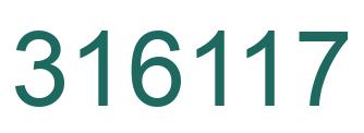 Number 316117 green image