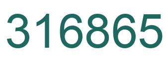 Number 316865 green image