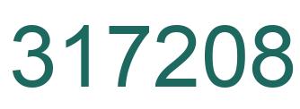 Number 317208 green image
