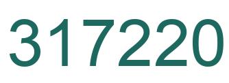 Number 317220 green image