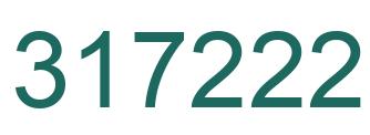 Number 317222 green image