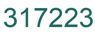 Number 317223 green image