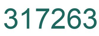 Number 317263 green image