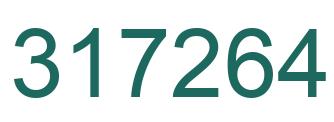 Number 317264 green image