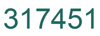 Number 317451 green image