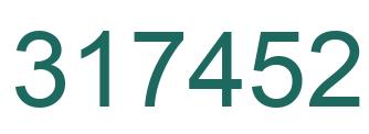 Number 317452 green image