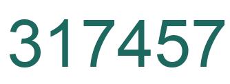 Number 317457 green image