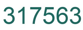 Number 317563 green image