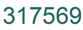 Number 317569 green image