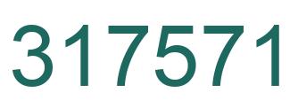 Number 317571 green image