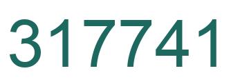 Number 317741 green image