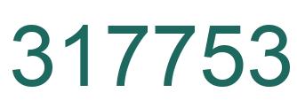 Number 317753 green image