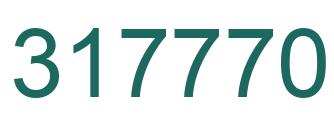 Number 317770 green image