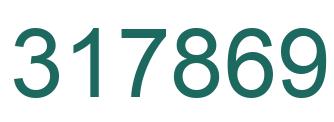 Number 317869 green image