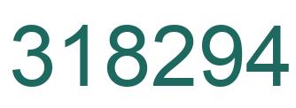 Number 318294 green image