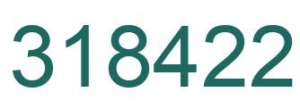 Number 318422 green image