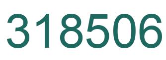 Number 318506 green image