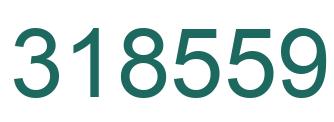 Number 318559 green image