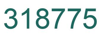 Number 318775 green image