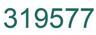Number 319577 green image
