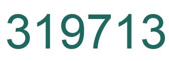 Number 319713 green image