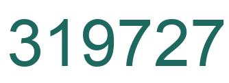 Number 319727 green image