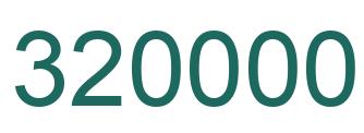 Number 320000 green image