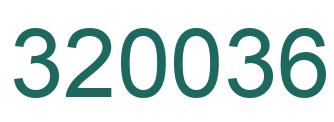 Number 320036 green image