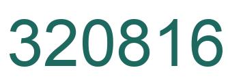 Number 320816 green image