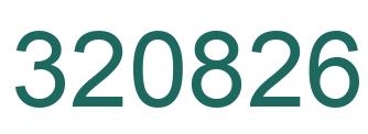 Number 320826 green image