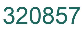 Number 320857 green image