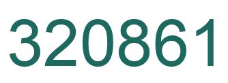 Number 320861 green image