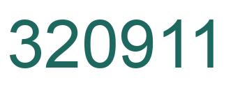 Number 320911 green image