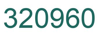 Number 320960 green image
